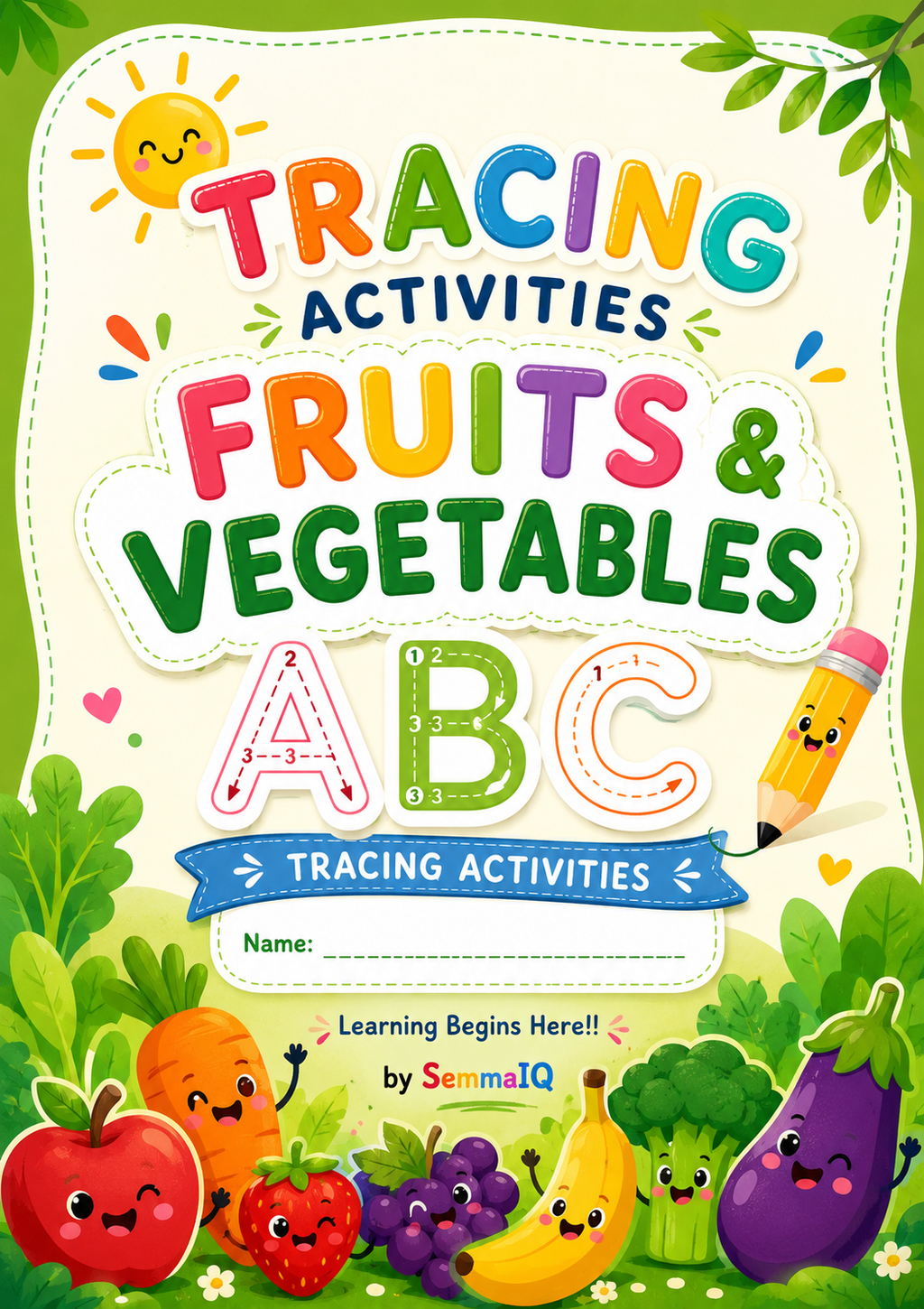 Alphabet Tracing - Fruits & Vegetables
