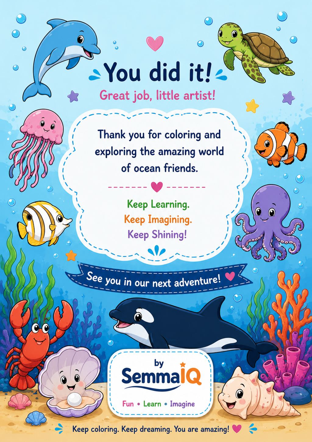 My Ocean Friends Coloring Book
