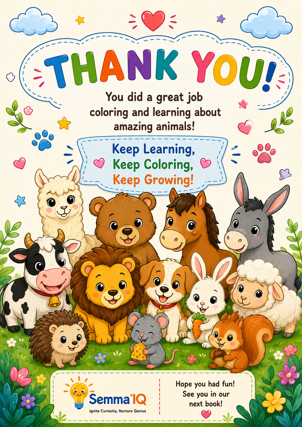 My First Animals Coloring Book