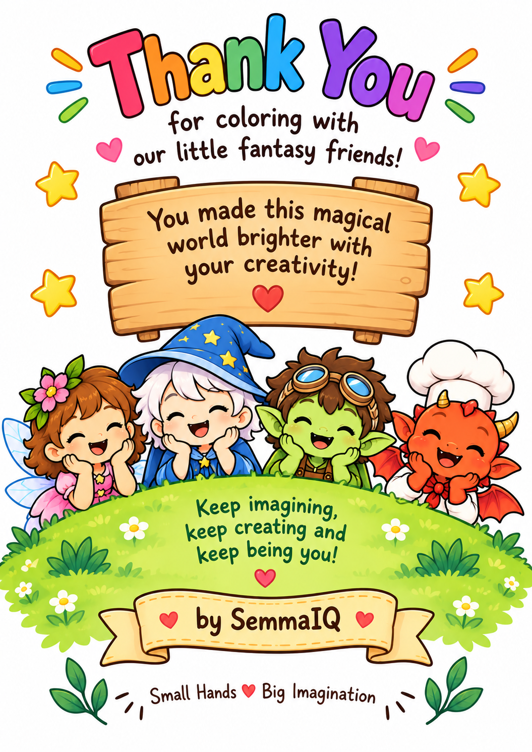 Little Fantasy Friends Coloring Book