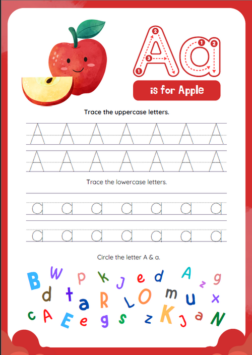 Alphabet Tracing - Fruits & Vegetables
