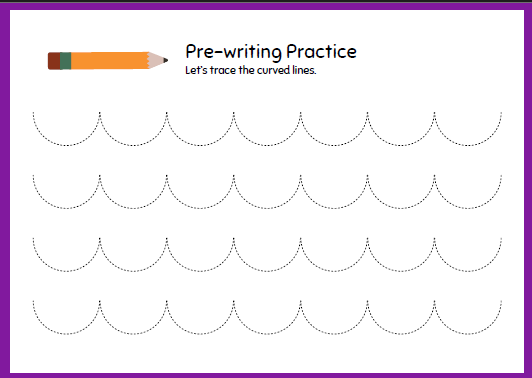 Pre-writing Practice – Tracing Lines for Little Learners