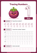 Fun with Numbers – Number Tracing & Counting Activity Book