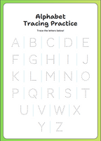 Alphabet Tracing - Fruits & Vegetables