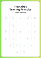 Alphabet Tracing - Fruits & Vegetables